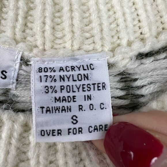 VTG 90s LIMITED EXPRESS Compagnie Internationale Fair Aisle Mock Neck Sweater - Picture 11 of 11